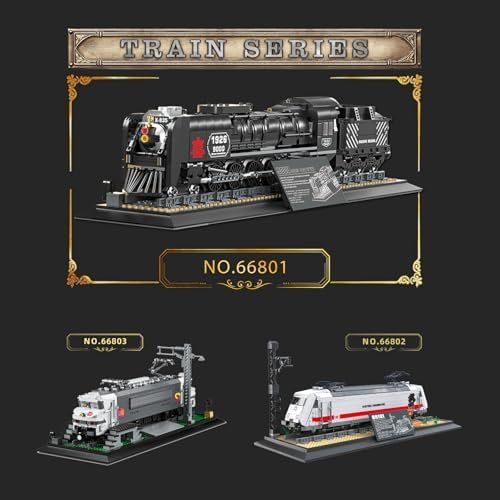 Reobrix Steam Train Building Block Toy Collectible Model Set