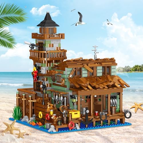 Fishing Village Store House Building Set with LED Lights