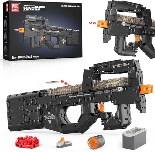 Mould King 14018 P90 Submachine Building Set for Adults