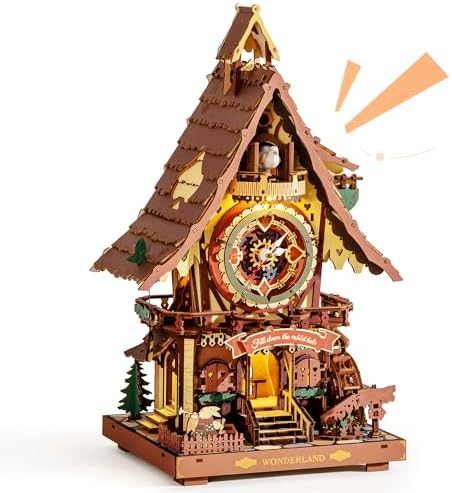 ROKR Cuckoo Clock 3D Wooden Puzzle Kit for Adults
