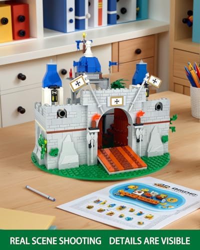 Medieval Knight Castle Building Blocks Set with 12 Knights Figures