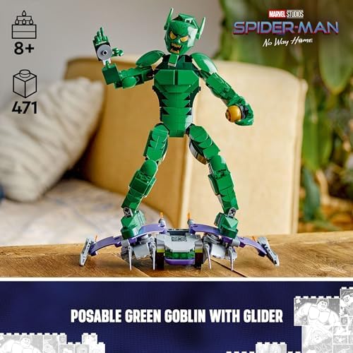 LEGO Marvel Green Goblin Construction Figure - 471 Pieces Ages 8
