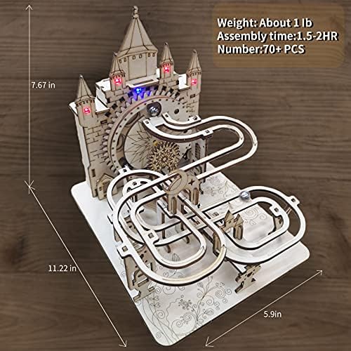 Music Park 3D Wooden Puzzle Marble Run Kit for Adults and Teens