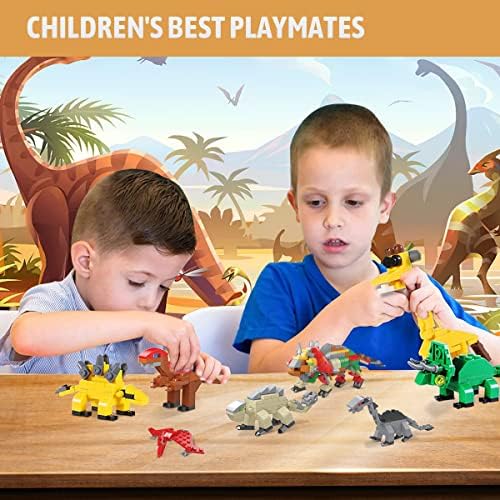LEBOCADO Mini Dinosaur Building Blocks 12 Pack