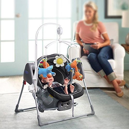 AGPTEK Baby Crib Mobile Holder 28 Inch Wind Up Music Box