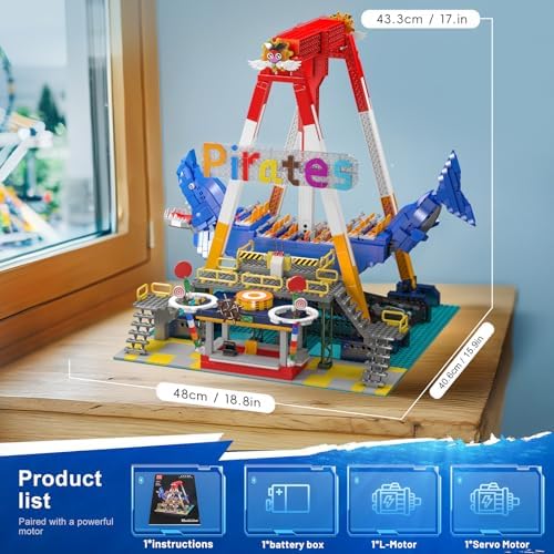 Mould King Pirate Ship Building Set with Motor
