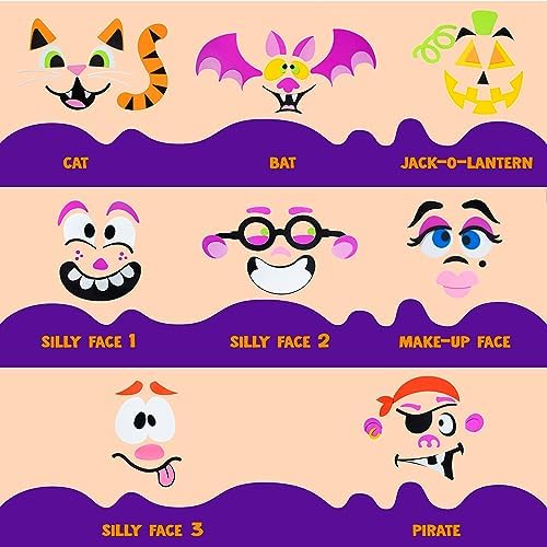 JOYIN 16 Pack Halloween Pumpkin Stickers Foam Decor Kit
