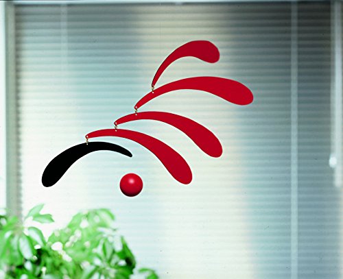 Flowing Rhythm Red Hanging Mobile - 18 Inches