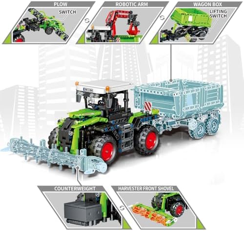 3 in 1 Harvester Tractor Building Set Toy for Kids 12