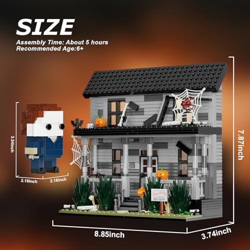 Horror Movie Halloween Figure House Building Block Kit 586 Pieces