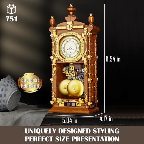 Retro Swing Clock Building Blocks Set with 751 Pieces