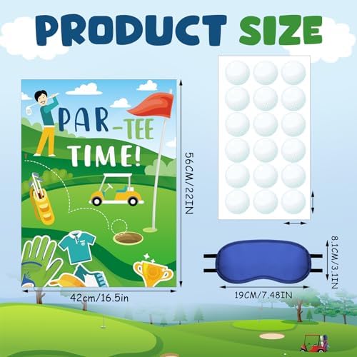 Cholemy 38 Piece Golf Party Game Set with Blindfold