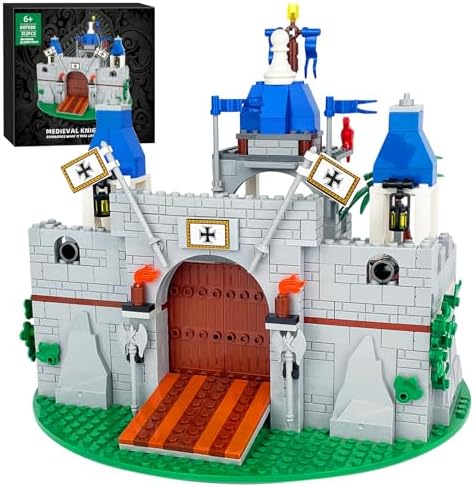 Medieval Knight Castle Building Blocks Set with 12 Knights Figures