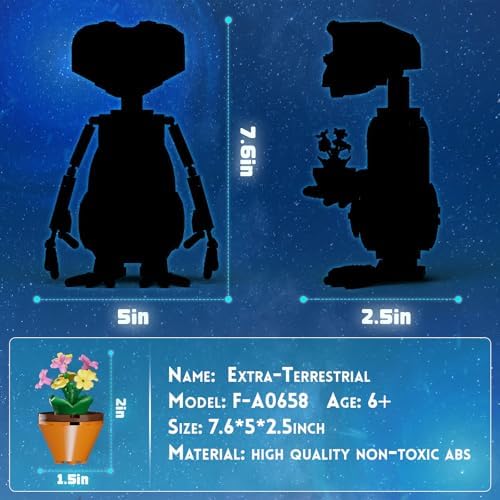 Extra-Terrestrial Iconic Alien Figures Collectible Building Set