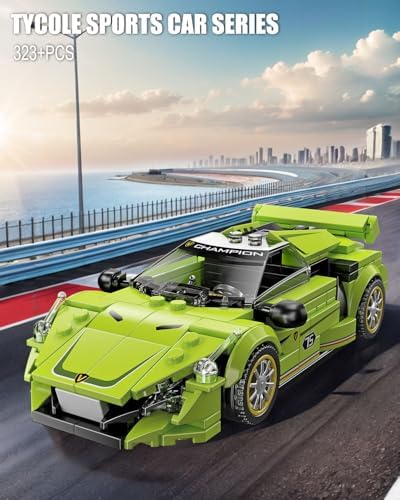 TYCOLE Super Sports Car Building Block Set with Display Case 323pcs