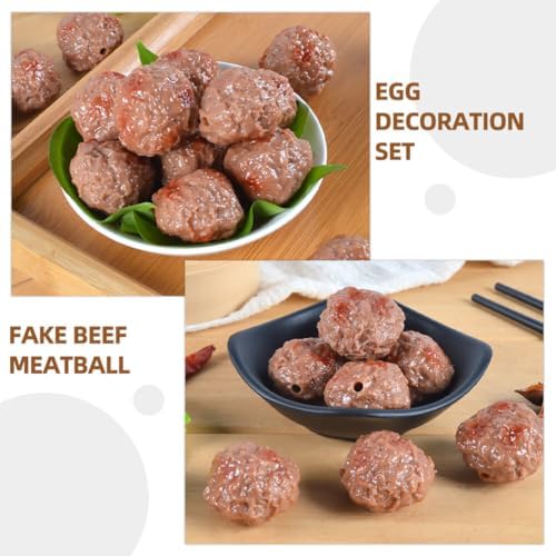 Abaodam Artificial Beef Meatballs 8Pcs Play Food Decoration