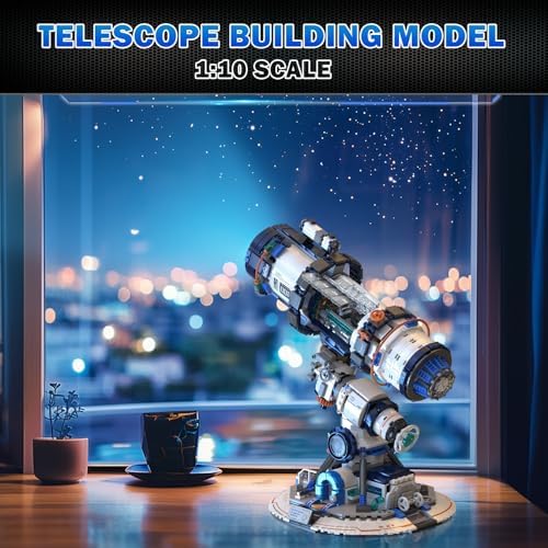 Space Telescope Building Set for Adults - 995 Pieces with Light
