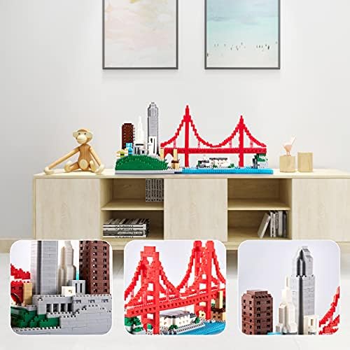 Dolblock Micro Building Blocks Set Golden Gate Bridge Model 1610 Pieces