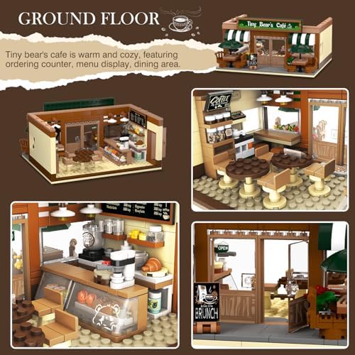 City Coffee House Building Set with Light 1173 PCS