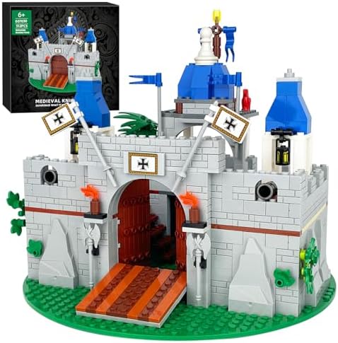 Medieval Knight Castle Building Blocks Set with 12 Knights Figures