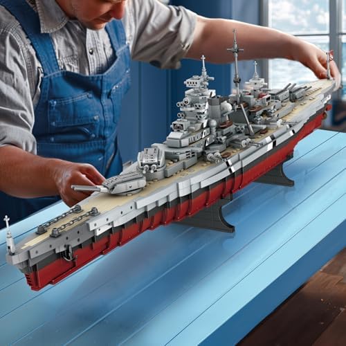 Bismarck Battleship Building Block Set - 2081 Piece Collectible Model