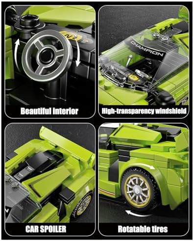 TYCOLE Super Sports Car Building Block Set with Display Case 323pcs