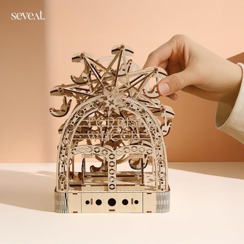 Mechanical 3D Wooden Ferris Wheel Puzzle for Teens and Adults