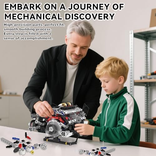 V8 Engine Building Set with App Control and Light