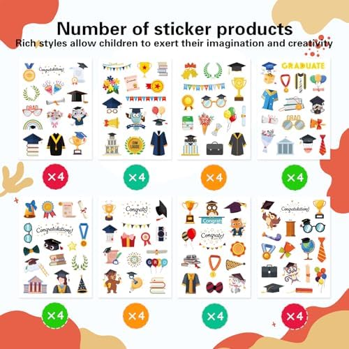 476pc Sakaipa Graduation Stickers Set