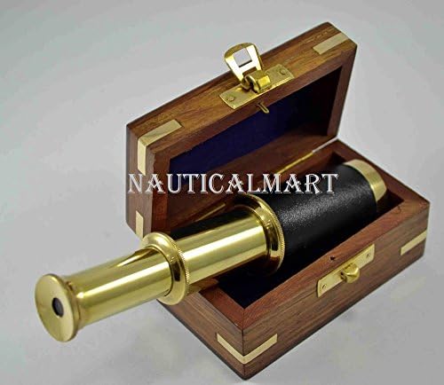 NauticalMart Pirate Spyglass Telescope Brass Monocular Collapsible 6 Inch