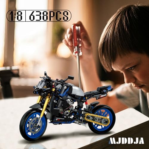 MJDDJA 18 Motorcycle Building Set for Adults