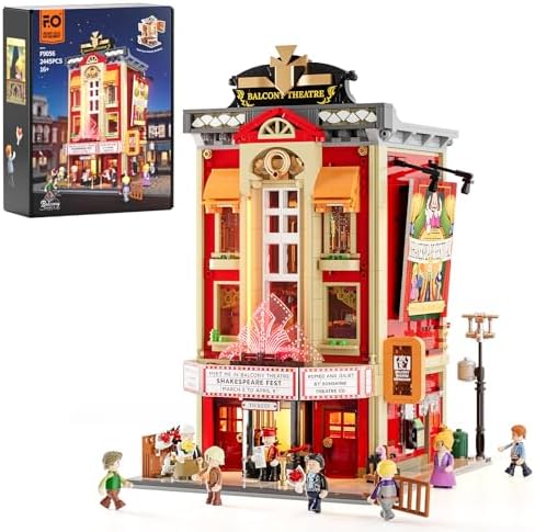 FUNWHOLE Balcony Theatre Building LED Light Set 2445 Pcs