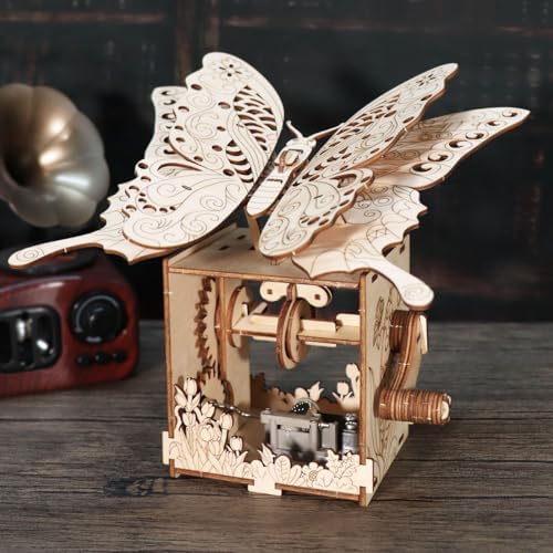3D Butterfly Mechanical Music Box Puzzle Kit for Adults