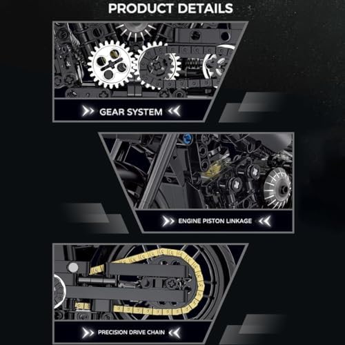 Yunigzmy Motorcycle Building Kit 586Pcs