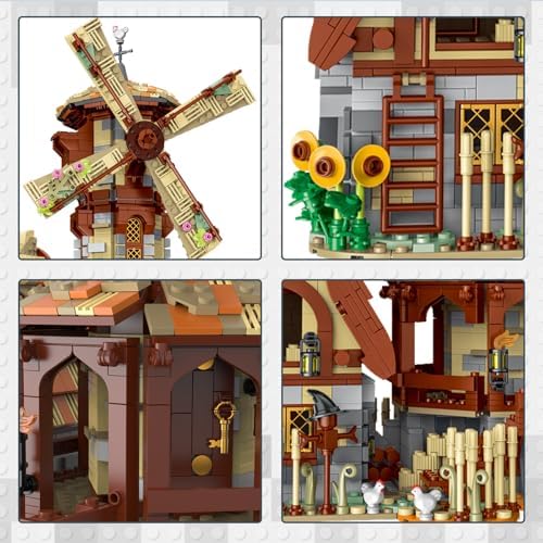 JMBricklayer Medieval Windmill Building Set for Adults