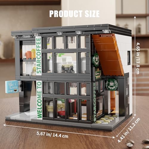 TYCOLE Coffee Shop Building Block Set with Lights 581PCS