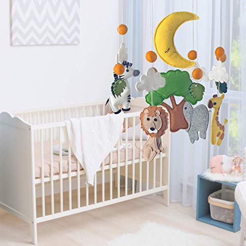 CK WORKS Baby Nursery Mobile Jungle Safari Animals