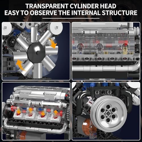 Mould King V8 Engine Building Block Set 535 Pcs