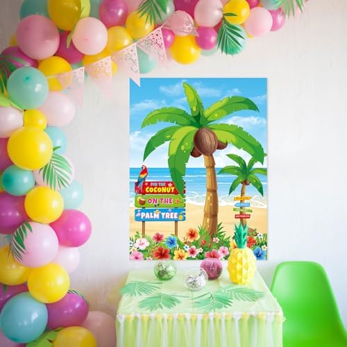 Hawaiian Party Game Stickers with 24 pcs for Luau Beach Fun