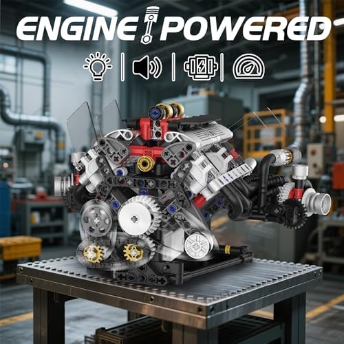 V8 Engine Building Set with App Control and Light