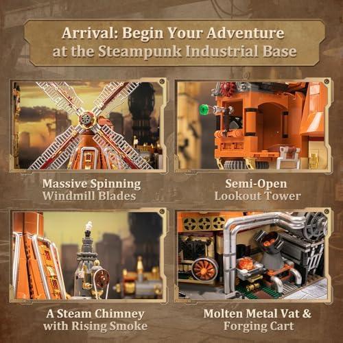 Steampunk Windmill Building Set for Adults
