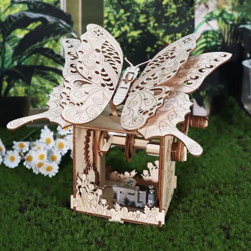 3D Butterfly Mechanical Music Box Puzzle Kit for Adults