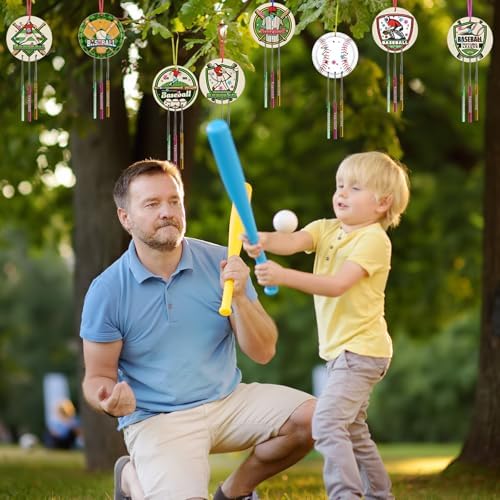 Fennoral 9 Pack Wooden Wind Chime Kit for Kids DIY Craft