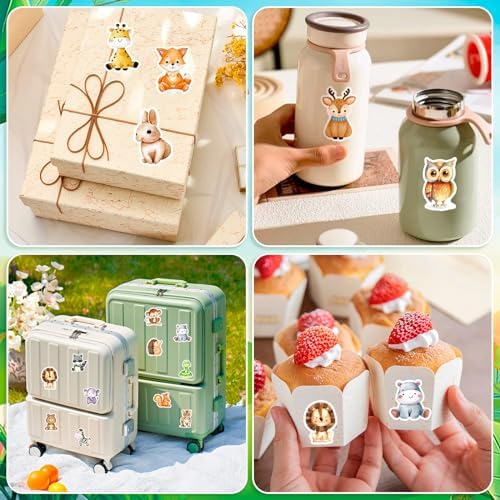 1200 Pcs Animal Stickers for Kids 2 Rolls Nature Stickers