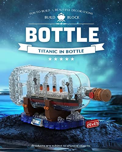 dOvOb Titanic Ship in a Bottle Building Blocks Set 878 PCS