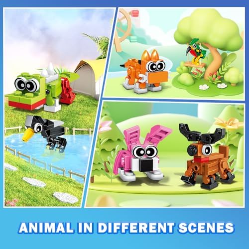 HOGOKIDS 60 Piece Animal Building Blocks Party Favors for Kids