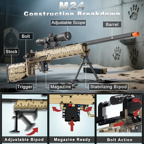 CASEIER M24 Building Blocks Gun Sets 1380 PCS