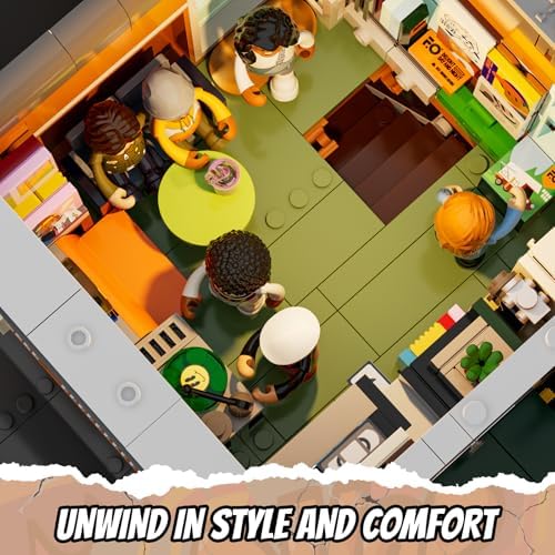 FUNWHOLE Record Store Building Bricks Set 1980 Pcs