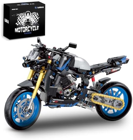 MJDDJA 18 Motorcycle Building Set for Adults