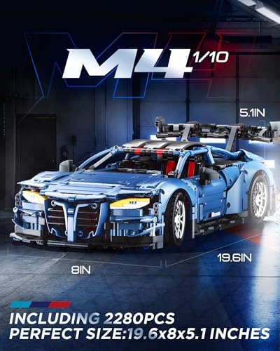MOCBURIKU Sports Car Building Set 110 Scale M4 Racing Technic